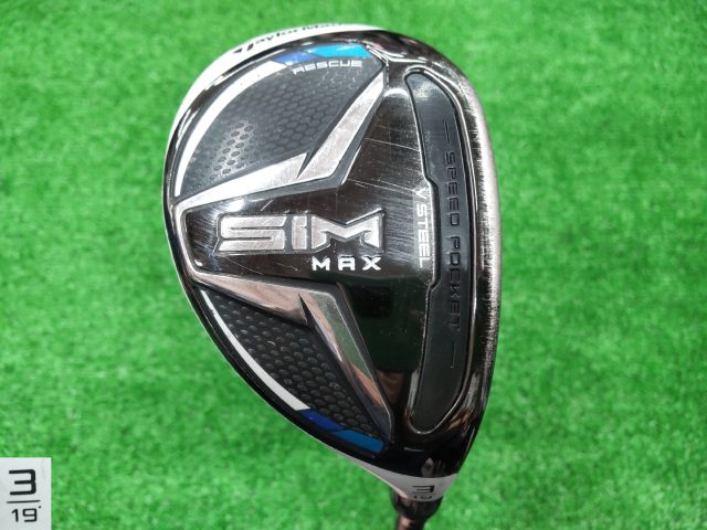 中古ゴルフ SIM MAX RESCUE #3 19°