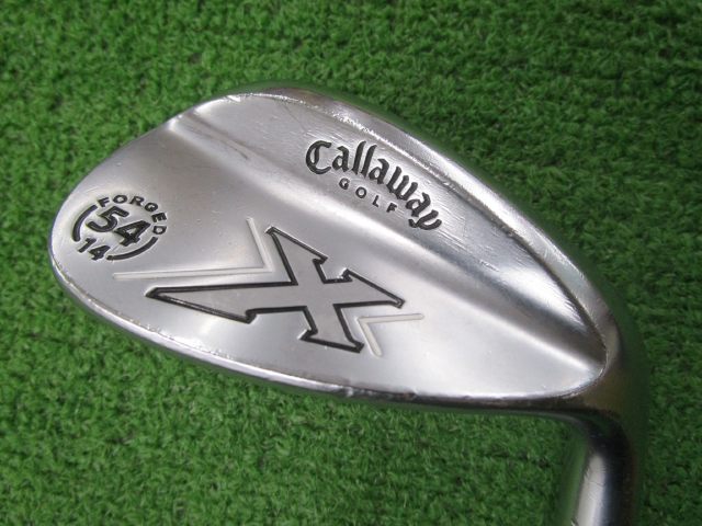 中古ゴルフ X FORGEDウェッジ ミルキークローム54-14 54°
