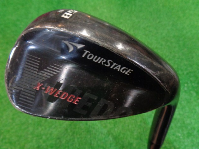 中古ゴルフ ツアーステージX-WEDGE2010黒染め58-08 58°